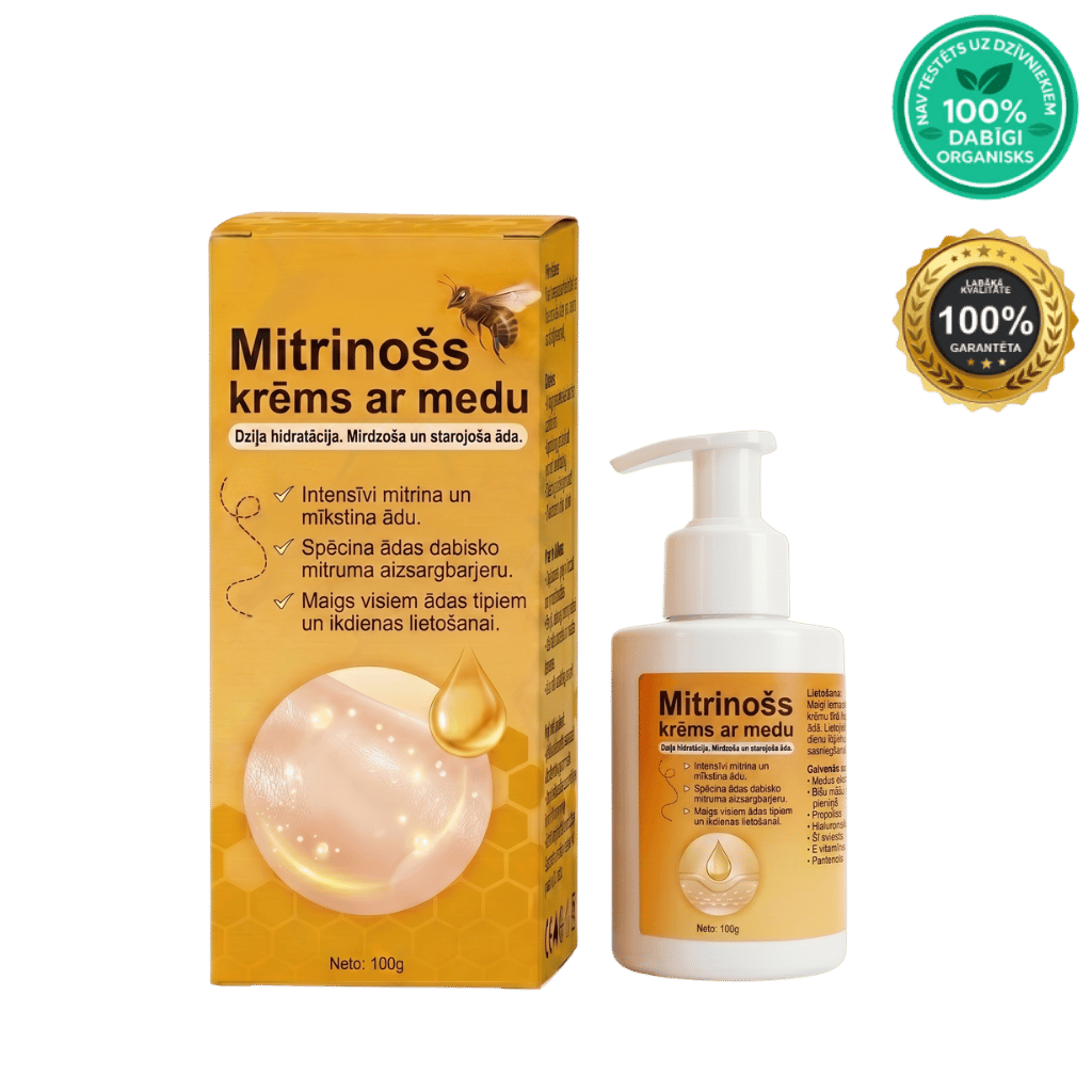 Premium mitrinošs krēms ar medu